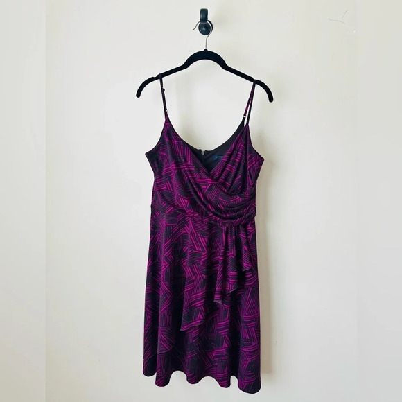 Banana Republic Draped Tank Dress Size 10 - Vibrant Abstract Print - Picture 1 of 15